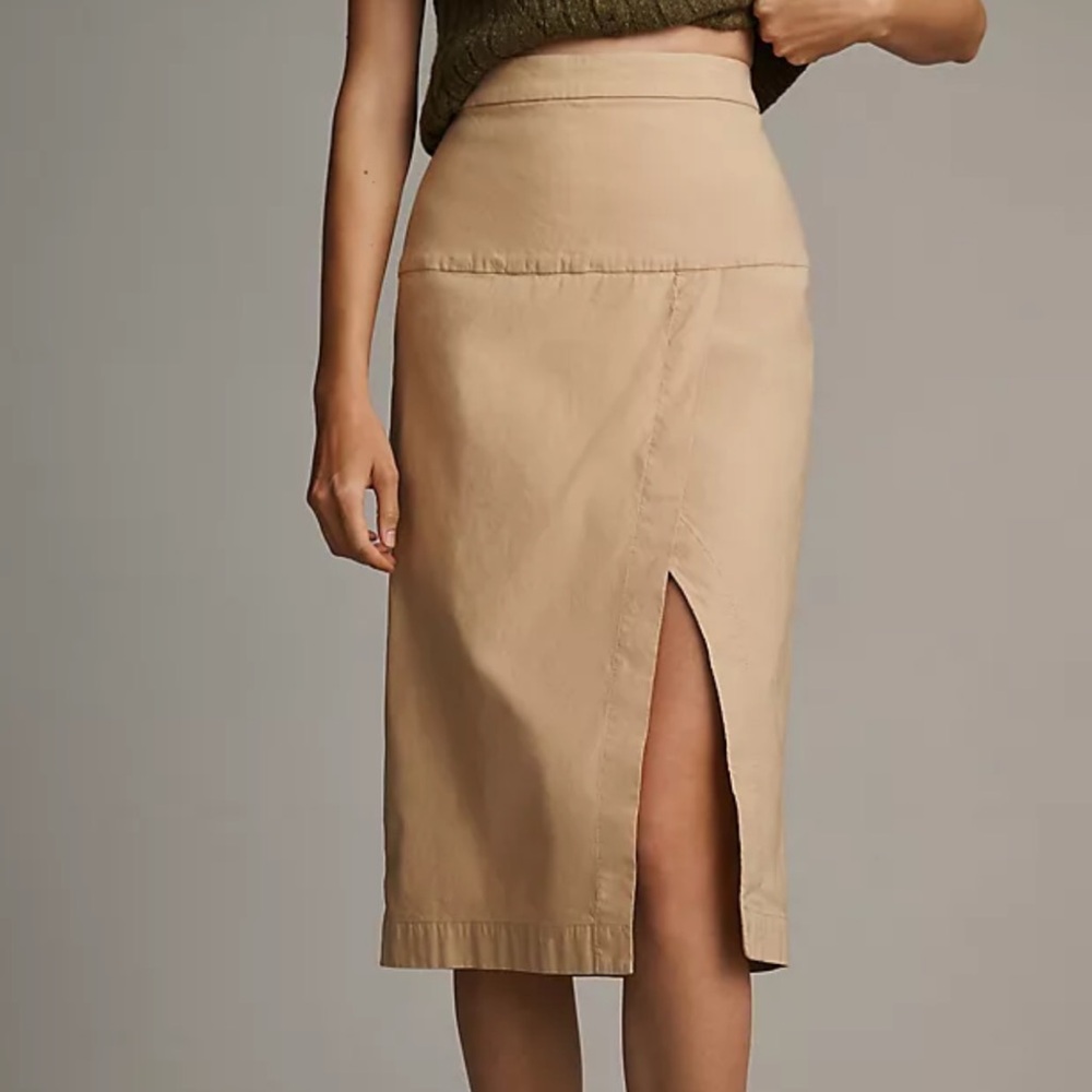 By Anthropologie Toledo Side-Slit Pencil Skirt